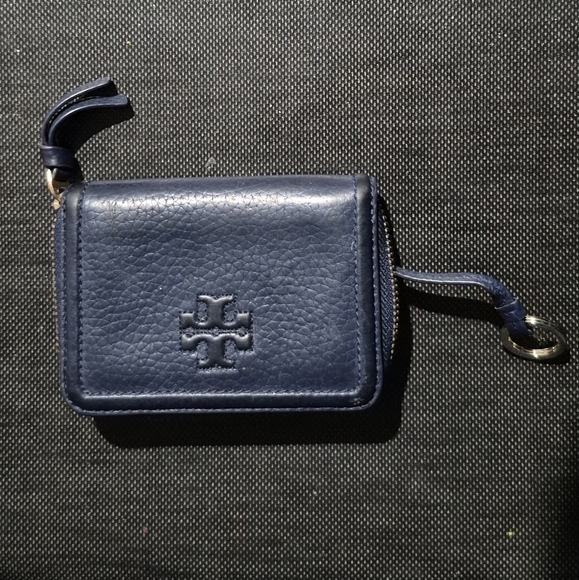 Tory Burch Navy Leather Wallet - Picture 1 of 8